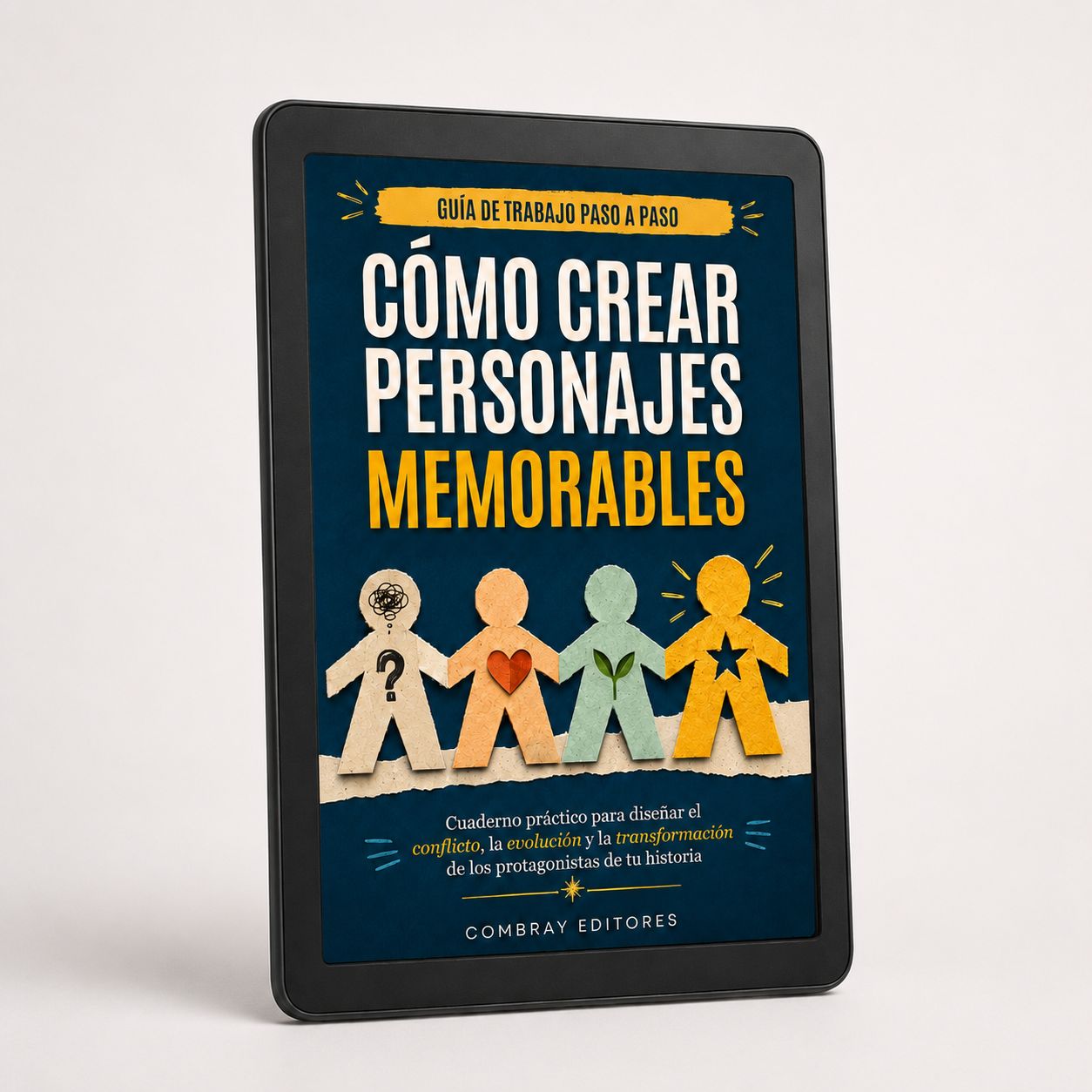 Mockup 3D del eBook Cómo crear personajes memorables
