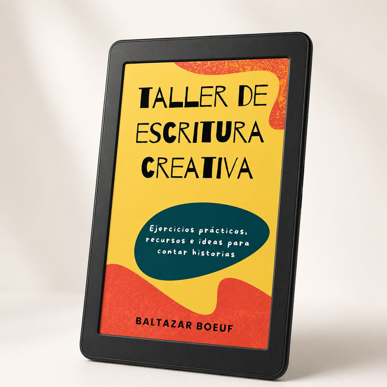 Mockup 3D del eBook Taller de escritura creativa